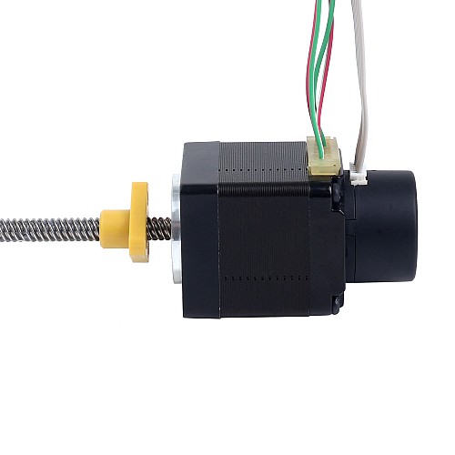 Nema 11 External Acme Linear Stepper Motor 1.0A 32.2mm Stack w/ Optical Rotary Encoder 300PPR - 11E13S1004HD5-180RS-E22-300 | StepperOnline CA Nema 11 External Acme Linear Stepper Motor 1.0A 32.2mm Stack w/ Optical Rotary Encoder 300PPR - 11E13S1004HD5-180RS-E22-300 | StepperOnline CA