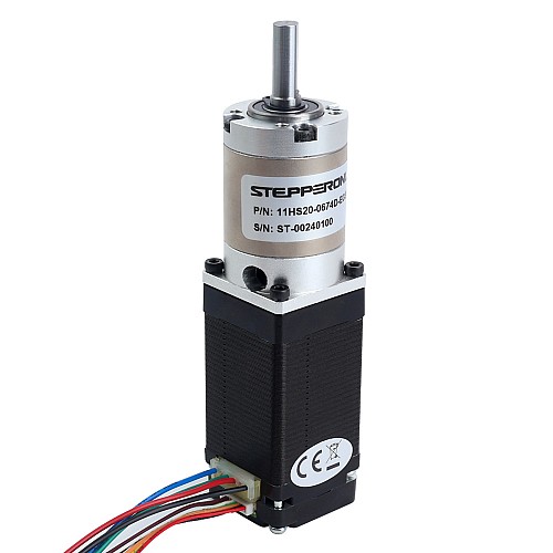 Nema 11 Stepper Motor with High Precision Gearbox Gear Ratio 16:1 & Magnetic Encoder 1000PPR(4000CPR) - 11HS20-0674D-EGS16-AR4 | StepperOnline CA