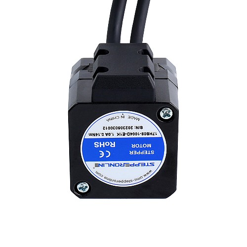 Nema 17 Closed Loop Stepper Motor 14Ncm(19.83oz.in) with Encoder 1000PPR(4000CPR) - 17HS08-1004D-E1K | StepperOnline CA