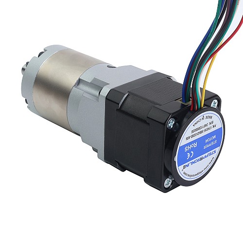 Nema 17 Stepper Motor with High Precision Gearbox Gear Ratio 50:1 & Magnetic Encoder 1000PPR(4000CPR) - 17HS15-1684D-EG50-AR4 | StepperOnline CA