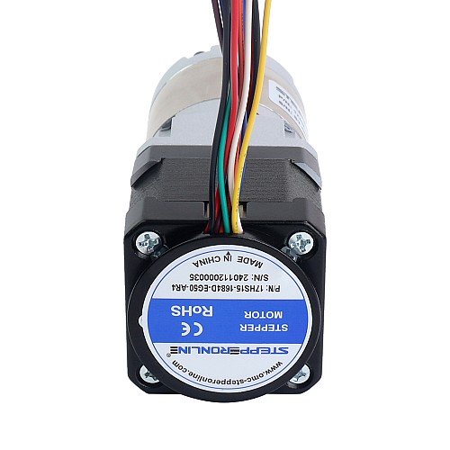 Nema 17 Stepper Motor with High Precision Gearbox Gear Ratio 50:1 & Magnetic Encoder 1000PPR(4000CPR) - 17HS15-1684D-EG50-AR4 | StepperOnline CA