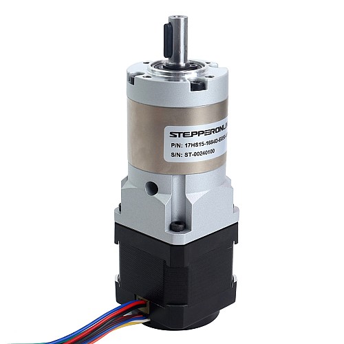 Nema 17 Stepper Motor with High Precision Gearbox Gear Ratio 50:1 & Magnetic Encoder 1000PPR(4000CPR) - 17HS15-1684D-EG50-AR4 | StepperOnline CA