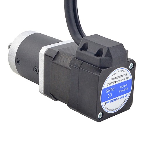 Nema 17 Closed Loop Stepper Motor L=39mm Gear Ratio 20:1 High Precision Planetary Gearbox - 17HS15-HG20-E1000 | StepperOnline CA Nema 17 Closed Loop Stepper Motor L=39mm Gear Ratio 20:1 High Precision Planetary Gearbox - 17HS15-HG20-E1000 | StepperOnline CA