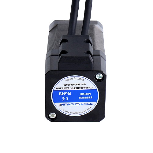 Nema 17 Closed Loop Stepper Motor 80Ncm(113.29oz.in) with Encoder 1000PPR(4000CPR) - 17HS24-2004D-E1K | StepperOnline CA