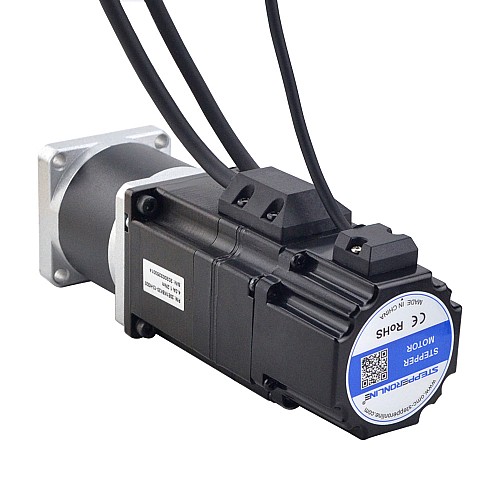 Nema 23 Closed Loop Stepper Motor 1.2Nm(169.97oz.in) with Electromagnetic Brake & 20:1 High Precision Gearbox - 23E1KBK20-12-HG20 | StepperOnline CA