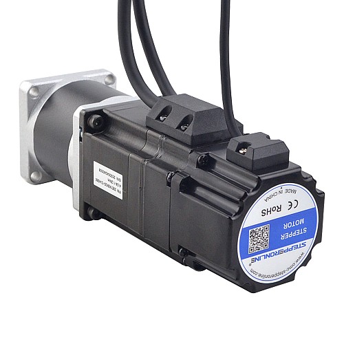 Nema 23 Closed Loop Stepper Motor 1.2Nm(169.97oz.in) with Electromagnetic Brake & 50:1 High Precision Gearbox - 23E1KBK20-12-HG50 | StepperOnline CA