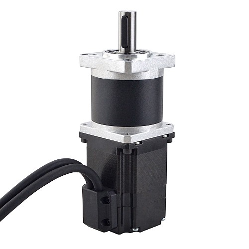 Nema 23 Closed Loop Stepper Motor L=56mm Gear Ratio 10:1 High Precision Planetary Gearbox - 23HS22-HG10-E1000 | StepperOnline CA