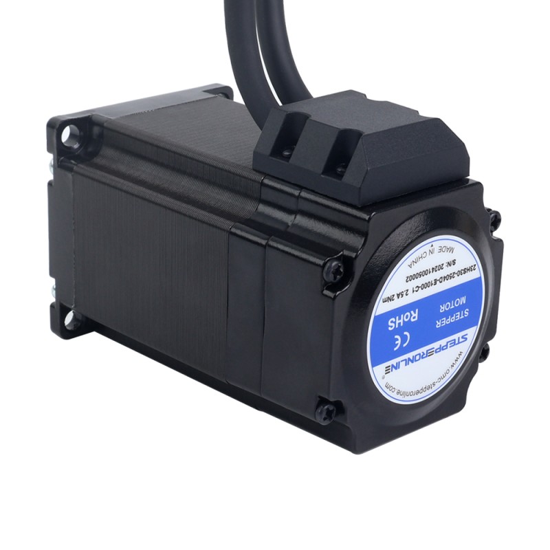 S Series Nema 23 Closed Loop Stepper Motor 2.0Nm(283.22oz.in) 3-Channel Encoder 1000PPR(4000CPR) - 23HS30-2504D-E1000-C1 | StepperOnline CA