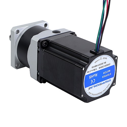 Nema 23 Stepper Motor L=76.5mm Gear Ratio 5:1 MG Series Planetary Gearbox - 23HS30-2904S-MG5 | StepperOnline CA