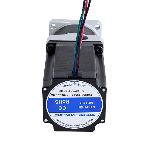 Nema 23 Stepper Motor L=76.5mm Gear Ratio 5:1 MG Series Planetary Gearbox - 23HS30-2904S-MG5 | StepperOnline CA
