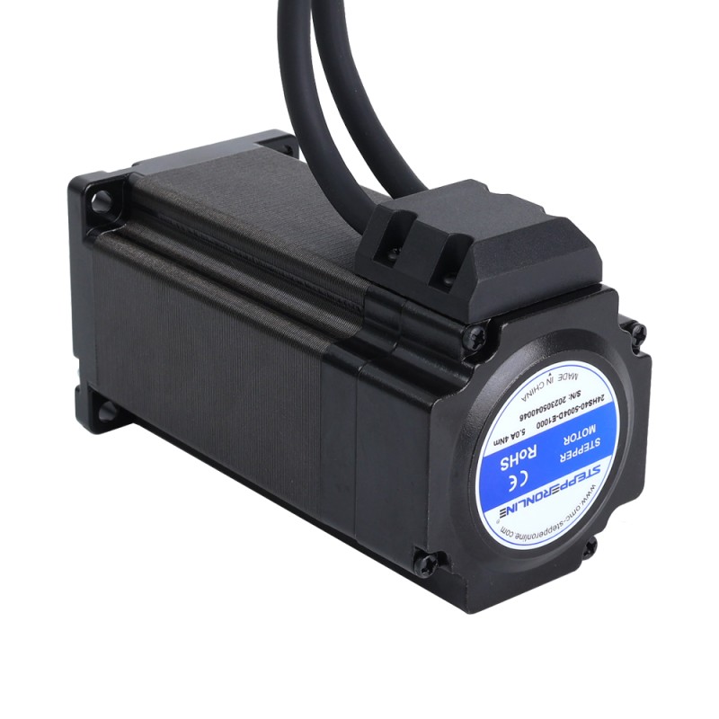 S Series Nema 24 Closed Loop Stepper Motor 4.0Nm(566.45oz.in) Encoder 1000PPR(4000CPR) - 24HS40-5004D-E1000 | StepperOnline CA