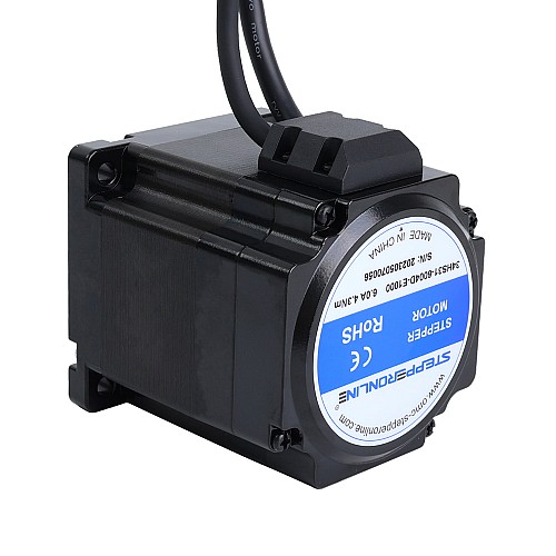 S Series Nema 34 Closed Loop Stepper Motor 4.3Nm(608.93oz.in) Encoder 1000PPR(4000CPR) - 34HS31-6004D-E1000 | StepperOnline CA