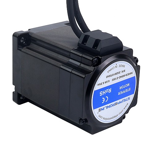 S Series Nema 34 Closed Loop Stepper Motor 6.50Nm(920.48oz.in) Encoder 1000PPR(4000CPR) - 34HS39-6004D-E1000 | StepperOnline CA