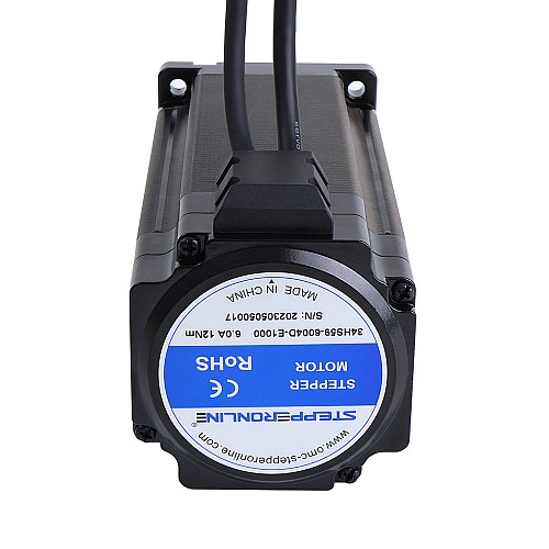 S Series Nema 34 Closed Loop Stepper Motor 12.0Nm(1699.34oz.in) Encoder 1000PPR(4000CPR) - 34HS59-6004D-E1000 | StepperOnline CA