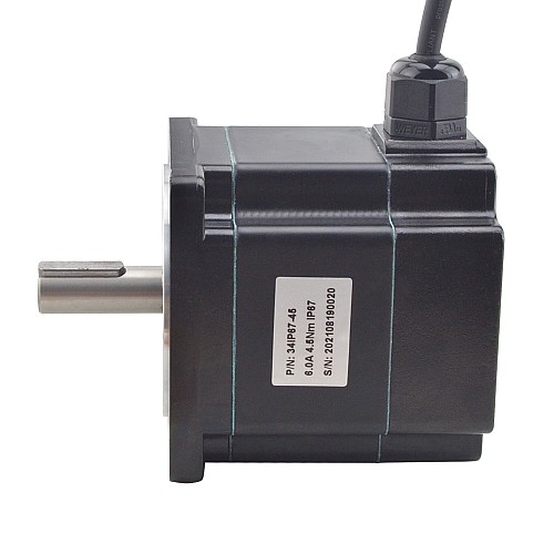 P Series IP67 Waterproof Nema 34 Stepper Motor 6.0A 4.5Nm(637.38oz.in) - 34IP67-45 | StepperOnline CA
