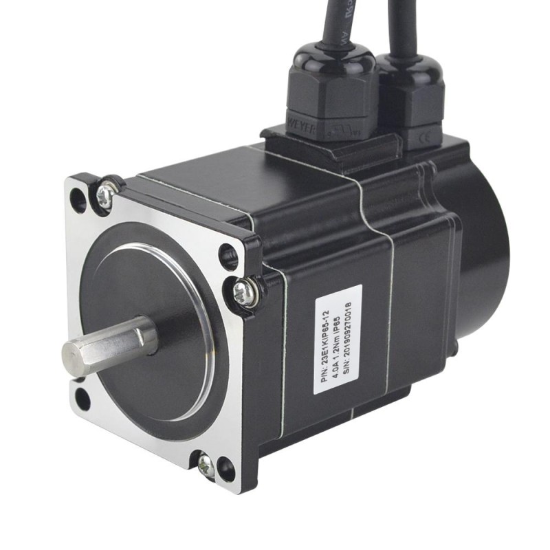 P Series IP65 Waterproof Nema 23 Closed Loop Stepper Motor 1.2Nm(169.97oz.in) with Encoder 1000PPR(4000CPR) - 23E1KIP65-12 | StepperOnline CA