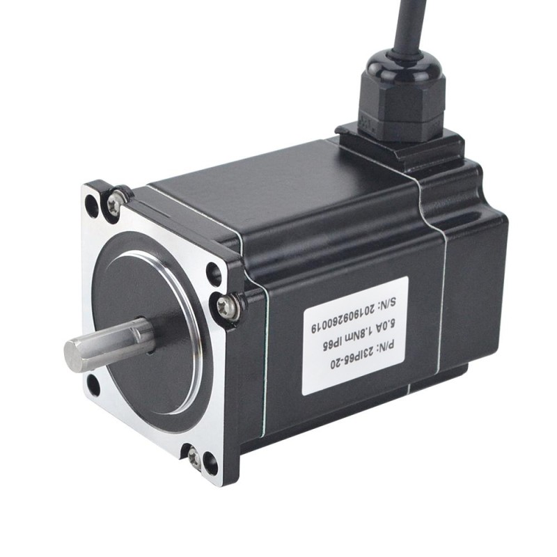 P Series IP65 Waterproof Nema 23 Stepper Motor 5.0A 2Nm(283.22oz.in) - 23IP65-20 | StepperOnline CA
