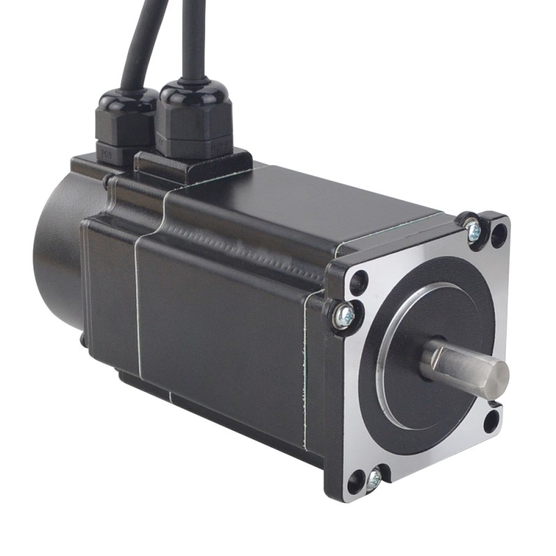 P Series IP65 Waterproof Nema 24 Closed Loop Stepper Motor 3Nm(424.92oz.in) with Encoder 1000PPR(4000CPR) - 24E1KIP65-30 | StepperOnline CA