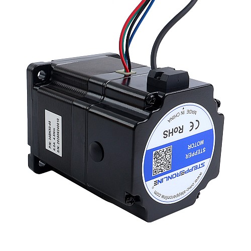P Series Nema 34 Stepper Motor 4.5Nm(637.38oz.in) with Electromagnetic Brake - 34BK50-45 | StepperOnline CA
