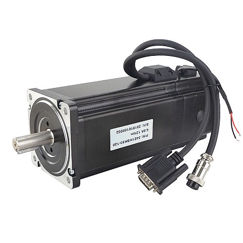 P Series Nema 34 Closed Loop Stepper Motor 12Nm(1700oz.in) with Electromagnetic Brake - 34E1KBK50-120 | StepperOnline CA