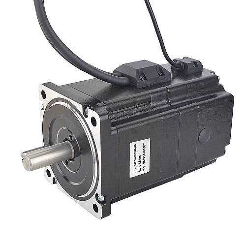 P Series Nema 34 Closed Loop Stepper Motor 4.5Nm(637.38oz.in) with Electromagnetic Brake - 34E1KBK50-45 | StepperOnline CA