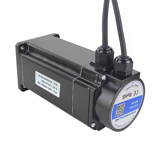 P Series Ip65 Waterproof Nema 34 Closed Loop Stepper Motor 12Nm(1700oz.in) with Encoder 1000PPR(4000CPR) - 34E1KIP65-120 | StepperOnline CA P Series Ip65 Waterproof Nema 34 Closed Loop Stepper Motor 12Nm(1700oz.in) with Encoder 1000PPR(4000CPR) - 34E1KIP65-120 | StepperOnline CA