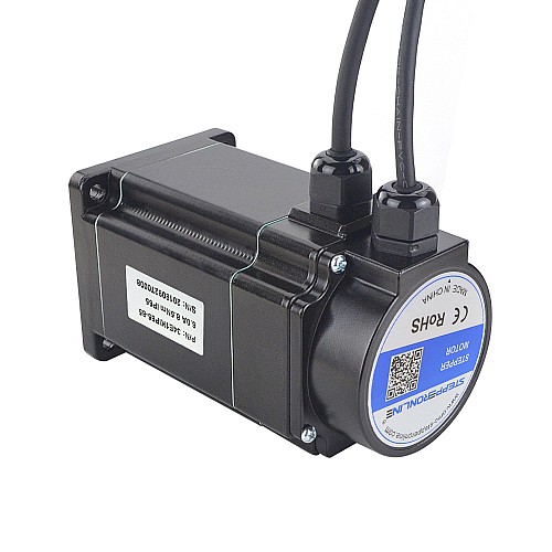 P Series IP65 Waterproof Nema 34 Closed Loop Stepper Motor 8.5Nm(1203.94oz.in) with Encoder 1000PPR(4000CPR) - 34E1KIP65-85 | StepperOnline CA