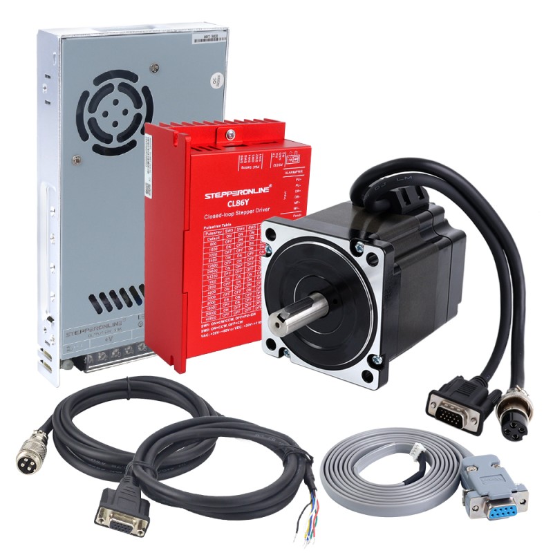 YS Series 1 Axis 4.30Nm(608.93oz.in) Nema 34 Closed Loop Stepper Kit V2.0 w/ Power Supply - 1-CLYS48-V20 | StepperOnline CA