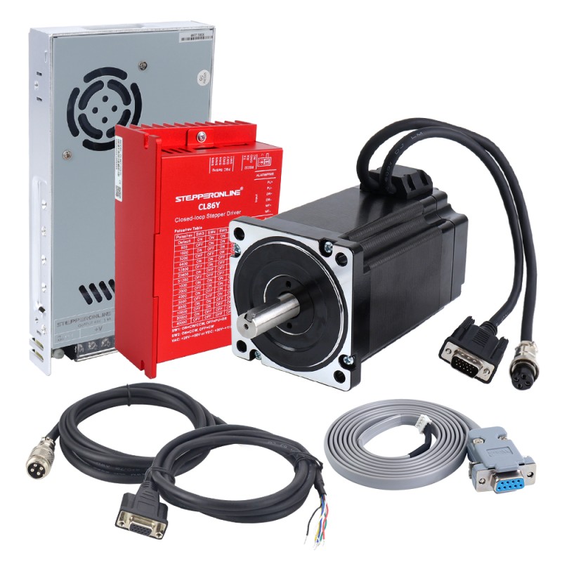 YS Series 1 Axis 9.00Nm(1274.5oz.in) Nema 34 Closed Loop Stepper Kit V2.0 w/ Power Supply - 1-CLYS90-V20 | StepperOnline CA