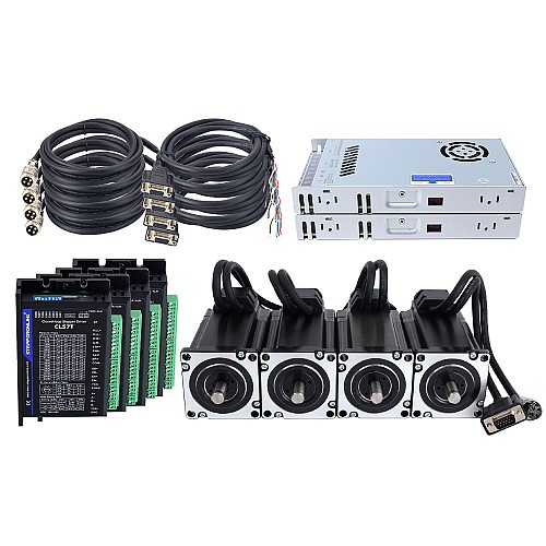 TS Series 4 Axis 4.0Nm(566.56oz.in) Nema 24 Closed Loop Stepper Kit w/ Power Supply - 4-CLTS40-V41 | StepperOnline CA