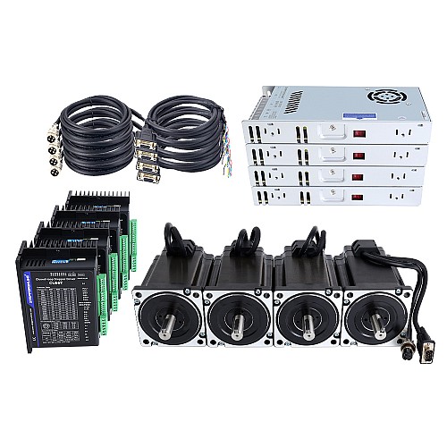 TS Series 4 Axis 9.0Nm(1274.5oz.in) Nema 34 Closed Loop Stepper Kit w/ Power Supply - 4-CLTS90-V41 | StepperOnline CA TS Series 4 Axis 9.0Nm(1274.5oz.in) Nema 34 Closed Loop Stepper Kit w/ Power Supply - 4-CLTS90-V41 | StepperOnline CA