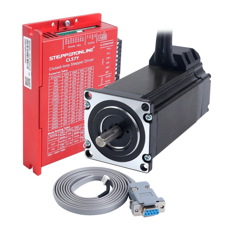 YS Series 1 Axis Closed Loop Stepper CNC Kit V2.0 3.00Nm(424.83oz.in) Nema 23 Motor w/ 1.5m Cables & Driver - 1-CL57Y-S30-1M5-V20 | StepperOnline CA