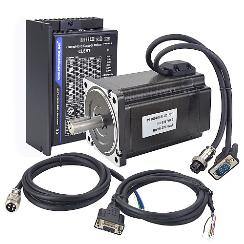TP Series 1 Axis Closed Loop Stepper CNC Kit 8.5Nm(1203.7oz.in) Nema 34 Motor & Driver - 1-CL86T-P85-V41 | StepperOnline CA