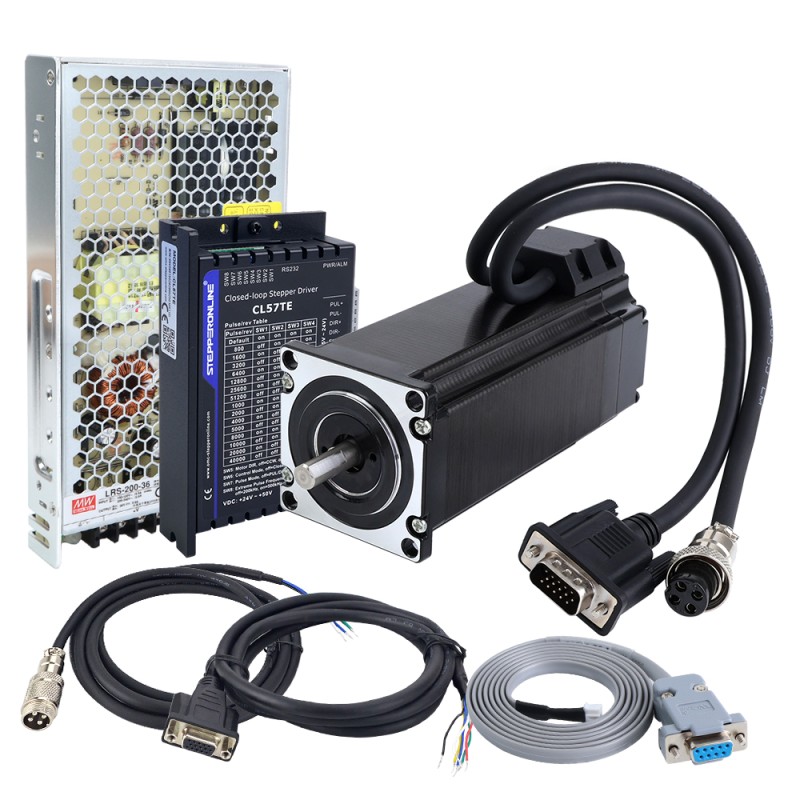 TES Series 1 Axis 3.0Nm(424.83oz.in) Nema 23 Closed Loop Stepper Kit & Driver CL57TE w/ Power Supply - 1-CLTES30A | StepperOnline CA