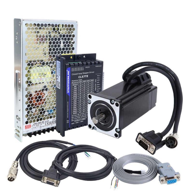 TES Series 1 Axis 4.0Nm(566.56oz.in) Nema 24 Closed Loop Stepper Kit & Driver CL57TE w/ Power Supply - 1-CLTES40 | StepperOnline CA