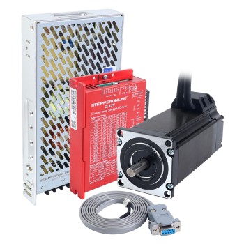 YS Series 1 Axis Closed Loop Stepper CNC Kit V2.0 3.00Nm(424.83oz.in) Nema 23 Motor w/ 1.5m Cables & Power Supply YS Series 1 Axis Closed Loop Stepper CNC Kit V2.0 3.00Nm(424.83oz.in) Nema 23 Motor w/ 1.5m Cables & Power Supply