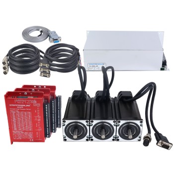 YS Series 3 Axis Closed Loop Stepper CNC Kit V2.0 3.00Nm(424.83oz.in) Nema 23 Motor w/ 2.0m Cables & Power Supply