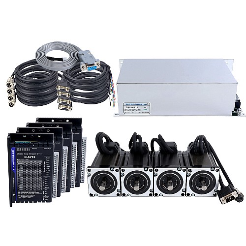 TES Series 4 Axis 3.0Nm(424.83oz.in) Nema 24 Closed Loop Stepper Kit & Driver CL57TE w/ Power Supply - 4-CLTES30 | StepperOnline CA