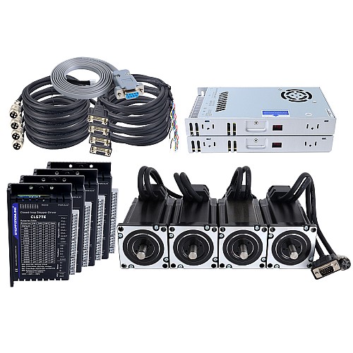 TES Series 4 Axis 4.0Nm(566.56oz.in) Nema 24 Closed Loop Stepper Kit & Driver CL57TE w/ Power Supply - 4-CLTES40 | StepperOnline CA