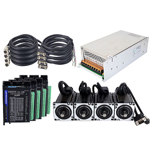 TS Series 4 Axis 3.0Nm(424.83oz.in) Nema 24 Closed Loop Stepper Kit w/ Power Supply - 4-CLTS30-V41 | StepperOnline CA TS Series 4 Axis 3.0Nm(424.83oz.in) Nema 24 Closed Loop Stepper Kit w/ Power Supply - 4-CLTS30-V41 | StepperOnline CA