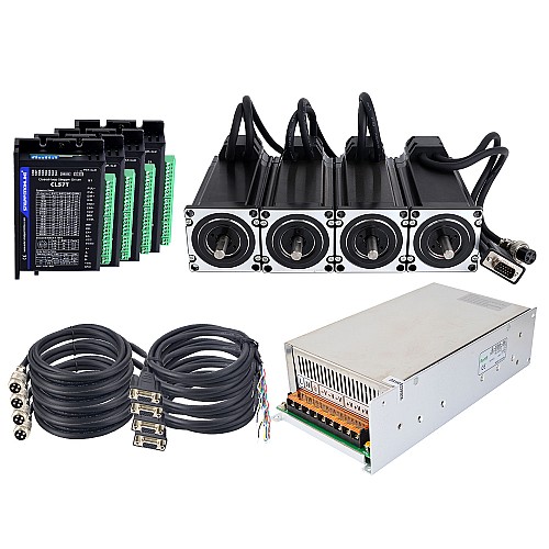 TS Series 4 Axis 3.0Nm(424.83oz.in) Nema 23 Closed Loop Stepper Kit w/ Power Supply - 4-CLTS30A-V41 | StepperOnline CA