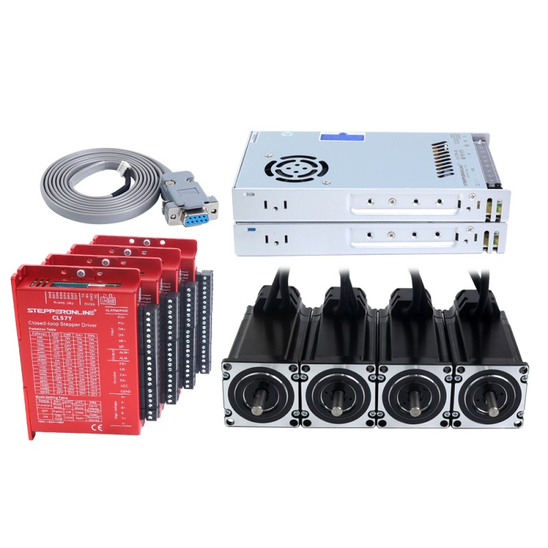 YS Series 4 Axis Closed Loop Stepper CNC Kit V2.0 3.00Nm(424.83oz.in) Nema 23 Motor w/ 1.5m Cables & Power Supply - 4-CLYS30-1M5-V20 | StepperOnline CA