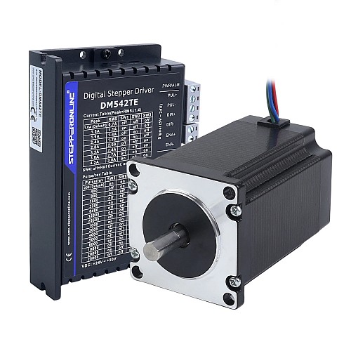 TES Series 1 Axis Stepper CNC Kit 2.4Nm(339.87oz.in) Nema 23 Stepper Motor & Driver DM542TE - 1-DM542TE-23HS32 | StepperOnline CA