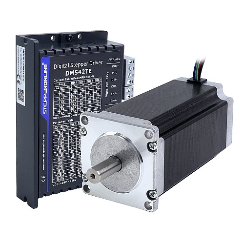 TES Series 1 Axis Stepper CNC Kit 3.0Nm(424.83oz.in) Nema 23 Stepper Motor & Driver DM542TE - 1-DM542TE-23HS45 | StepperOnline CA