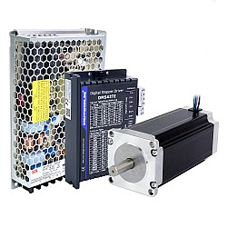 TES Series 1 Axis Stepper CNC Kit 3.0Nm(424.83oz.in) Nema 23 Stepper Motor & Driver DM542TE & Power Supply