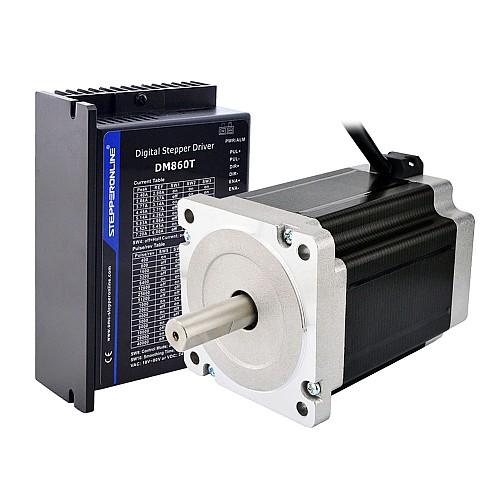 1 Axis Stepper CNC Kit 8.5Nm(1204oz.in) Nema 34 Stepper Motor & Driver - 1-DM860T-34HS46 | StepperOnline CA