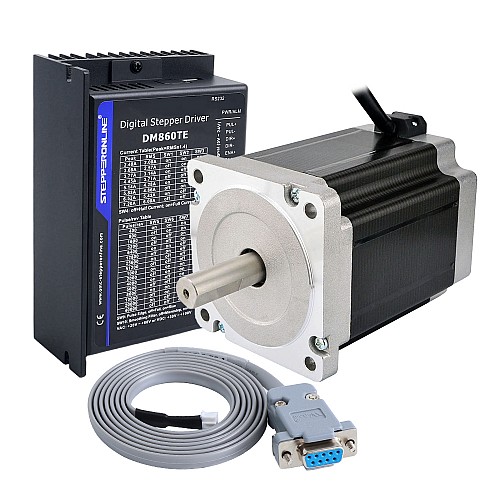 TES Series 1 Axis Stepper CNC Kit 8.5Nm(1203.7oz.in) Nema 34 Stepper Motor & Driver DM860TE - 1-DM860TE-34HS46 | StepperOnline CA