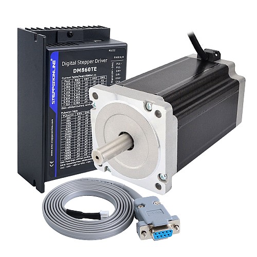TES Series 1 Axis Stepper CNC Kit 13.0Nm(1840.95oz.in) Nema 34 Stepper Motor & Driver DM860TE - 1-DM860TE-34HS59 | StepperOnline CA
