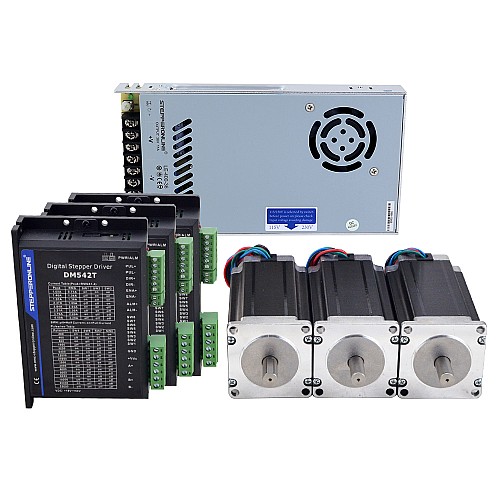 S Series 3 Axis CNC Router Kit 3.0Nm(425oz.in) Nema 23 Stepper Motor & Driver - 3-DM542T-S30 | StepperOnline CA S Series 3 Axis CNC Router Kit 3.0Nm(425oz.in) Nema 23 Stepper Motor & Driver - 3-DM542T-S30 | StepperOnline CA