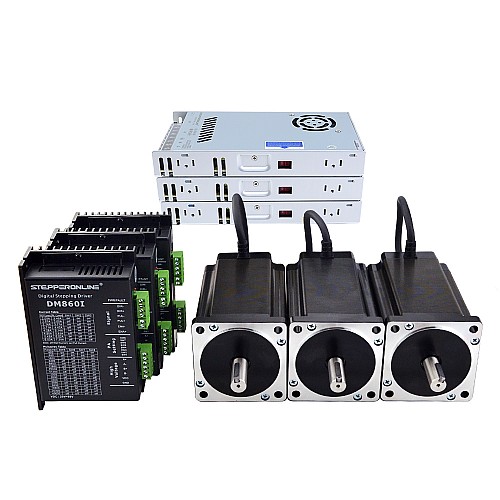 3 Axis CNC Router Kit 12.0Nm(1699.68oz.in) Nema 34 Stepper Motor & Driver - 3-DM860I-S120 | StepperOnline CA
